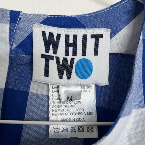 NWT Anthropologie Whit Two Gingham Ruffle Blouse - Picture 2 of 5